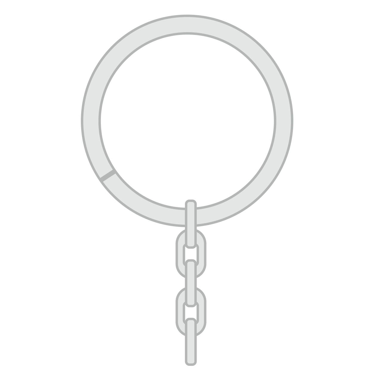 Circle Split Ring + Chain